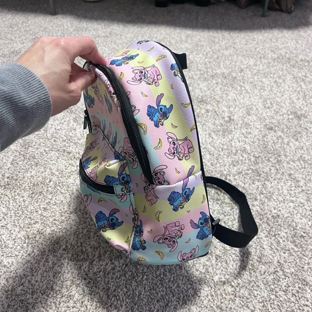 Disney Lilo & Stitch Mini Backpack Pastel Allover Print Zipper Bag